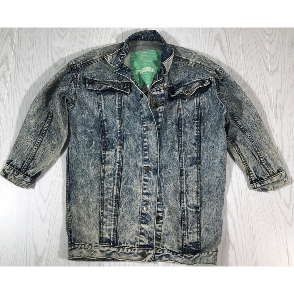 Vintage Jordache Acid Wash Denim Jacket Womens Small Oversize Cotton Retro 90s